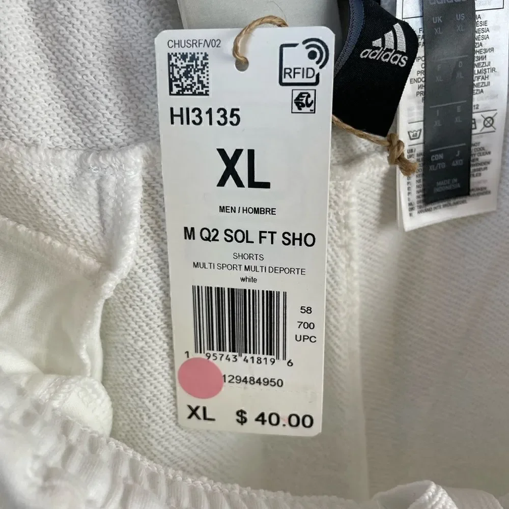 NWT Adidas White Multi-Sport Shorts Size XL